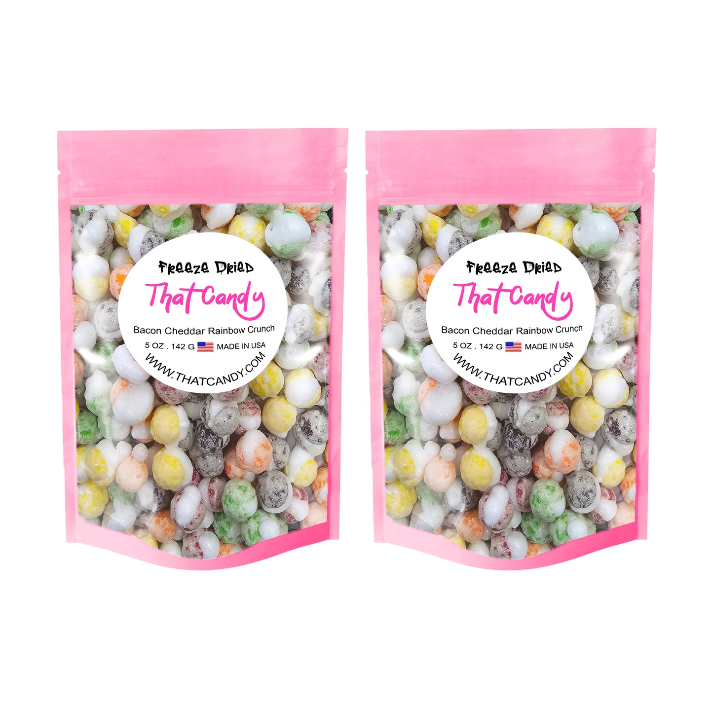 Bacon Cheddar Rainbow Crunch Freeze Dried Candy